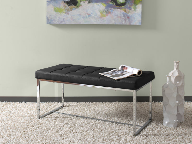 Black Entryway Bench Huntington Collection lifestyle scene by CorLiving