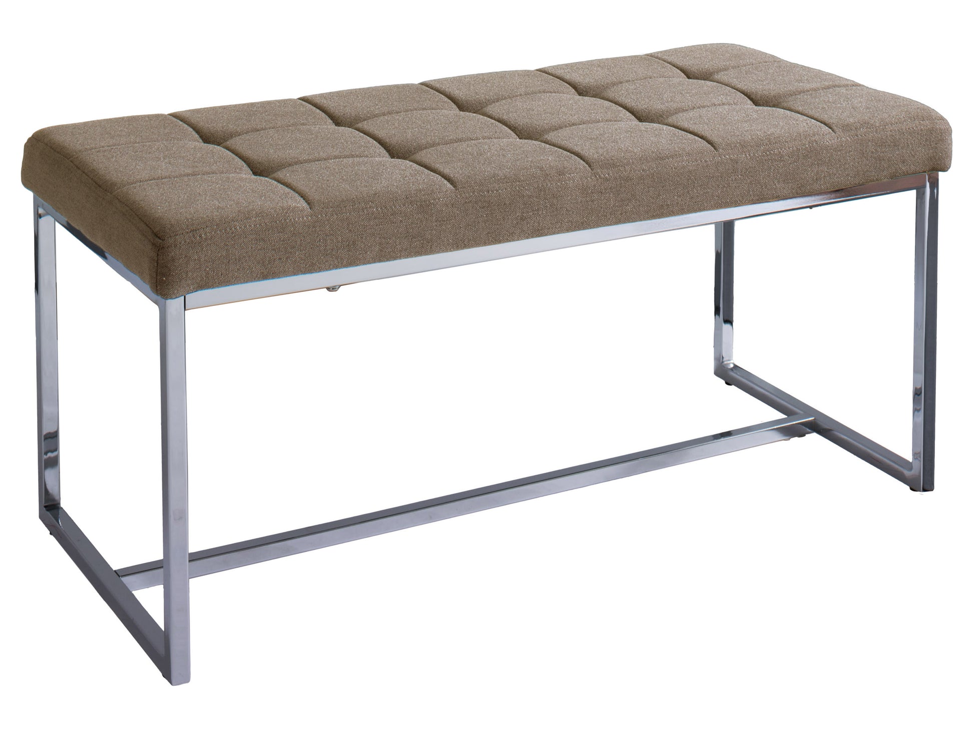 Modern wooden bench with sleek black metal legs, featuring a natural oak finish and smooth, minimalist design, perfect for contemporary living rooms or entryways.