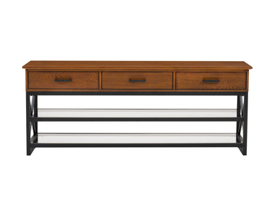 cherry brown TV Bench for TVs up to 75" Houston Collection product image by CorLiving#color_cherry-brown