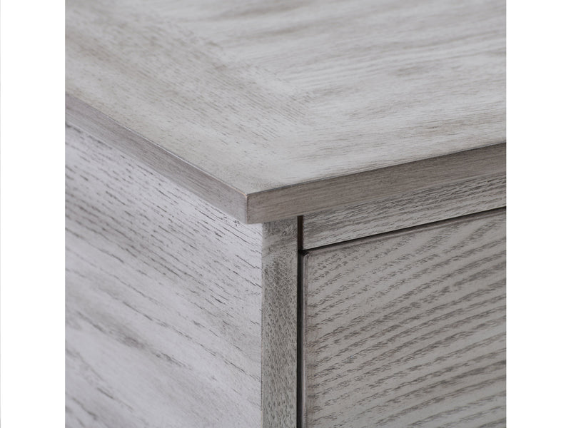 whitewash grey TV Bench for TVs up to 75" Houston Collection detail image by CorLiving