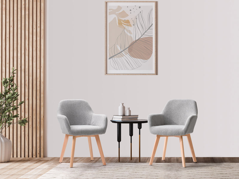 light grey Dining Chairs, Set of 2 Aaliyah Collection lifestyle scene by CorLiving