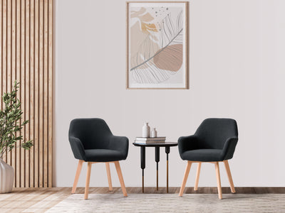 dark grey Dining Chairs, Set of 2 Aaliyah Collection lifestyle scene by CorLiving#color_dark-grey