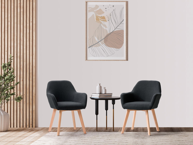 dark grey Dining Chairs, Set of 2 Aaliyah Collection lifestyle scene by CorLiving