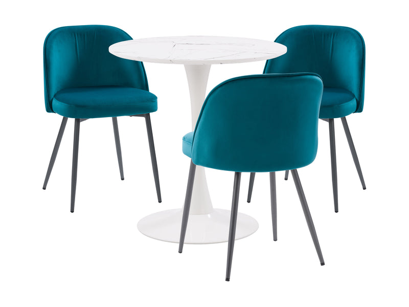 teal 4 Piece Bistro Dining Set Ivo Collection product image by CorLiving
