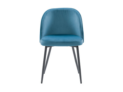 blue Velvet Side Chair Ayla Collection product image by CorLiving#color_blue