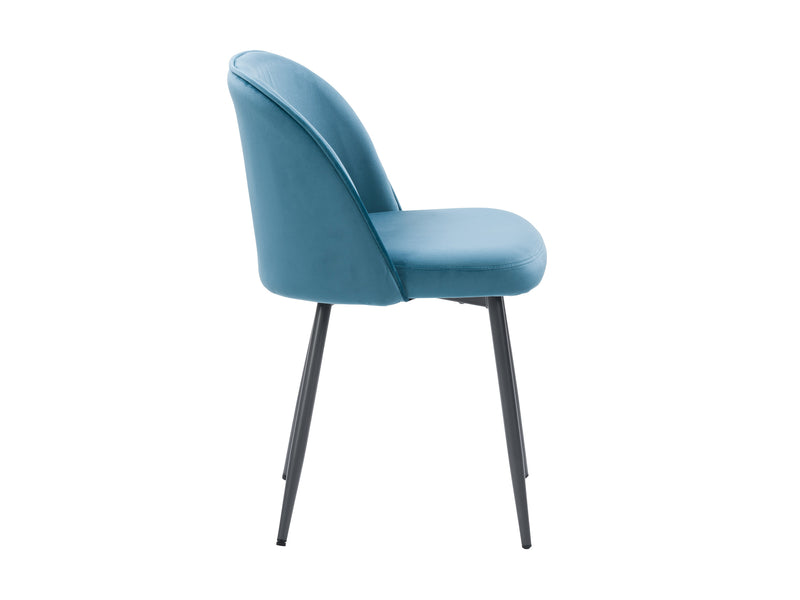 blue Velvet Side Chair Ayla Collection product image by CorLiving