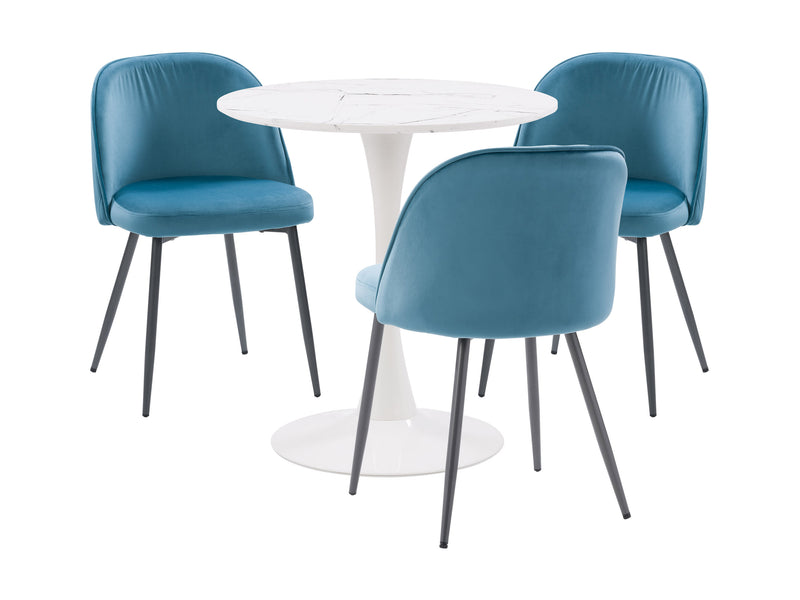 blue 4 Piece Bistro Dining Set Ivo Collection product image by CorLiving