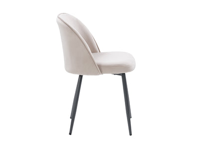 greige Velvet Side Chair Ayla Collection product image by CorLiving#color_greige