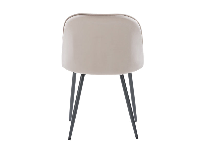 greige Velvet Side Chair Ayla Collection product image by CorLiving