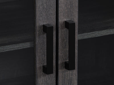 dark grey TV Bench for TV's up to 95" Fremont Collection detail image by CorLiving#color_dark-grey