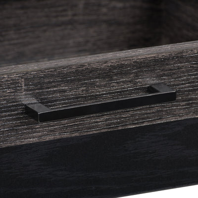 distressed carbon grey black duotone Farmhouse Console Table Joliet Collection detail image by CorLiving#color_distressed-carbon-grey-black-duotone