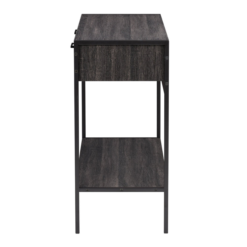 distressed carbon grey black duotone Farmhouse Console Table Joliet Collection product image by CorLiving