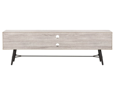 distressed light grey white duotone Mid Century Modern TV Stand for TVs up to 85" Aurora Collection product image by CorLiving#color_distressed-light-grey-white-duotone