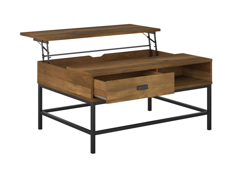 brown Farmhouse Lift Top Coffee Table Fort Worth Collection product image by CorLiving