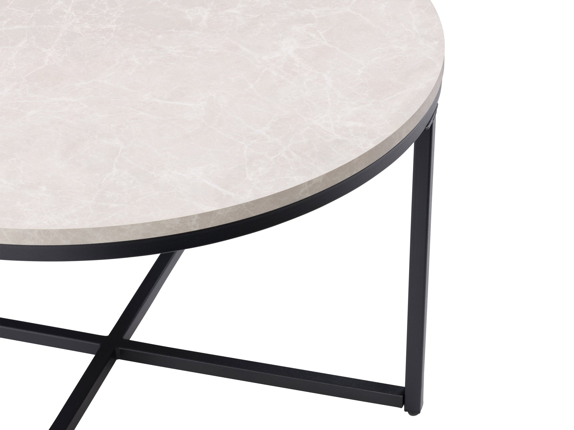 Natural wood round coffee table with a smooth, polished surface and sturdy black metal legs. Ideal for modern living rooms, this rustic piece combines contemporary design with organic textures for a stylish, functional centerpiece.
