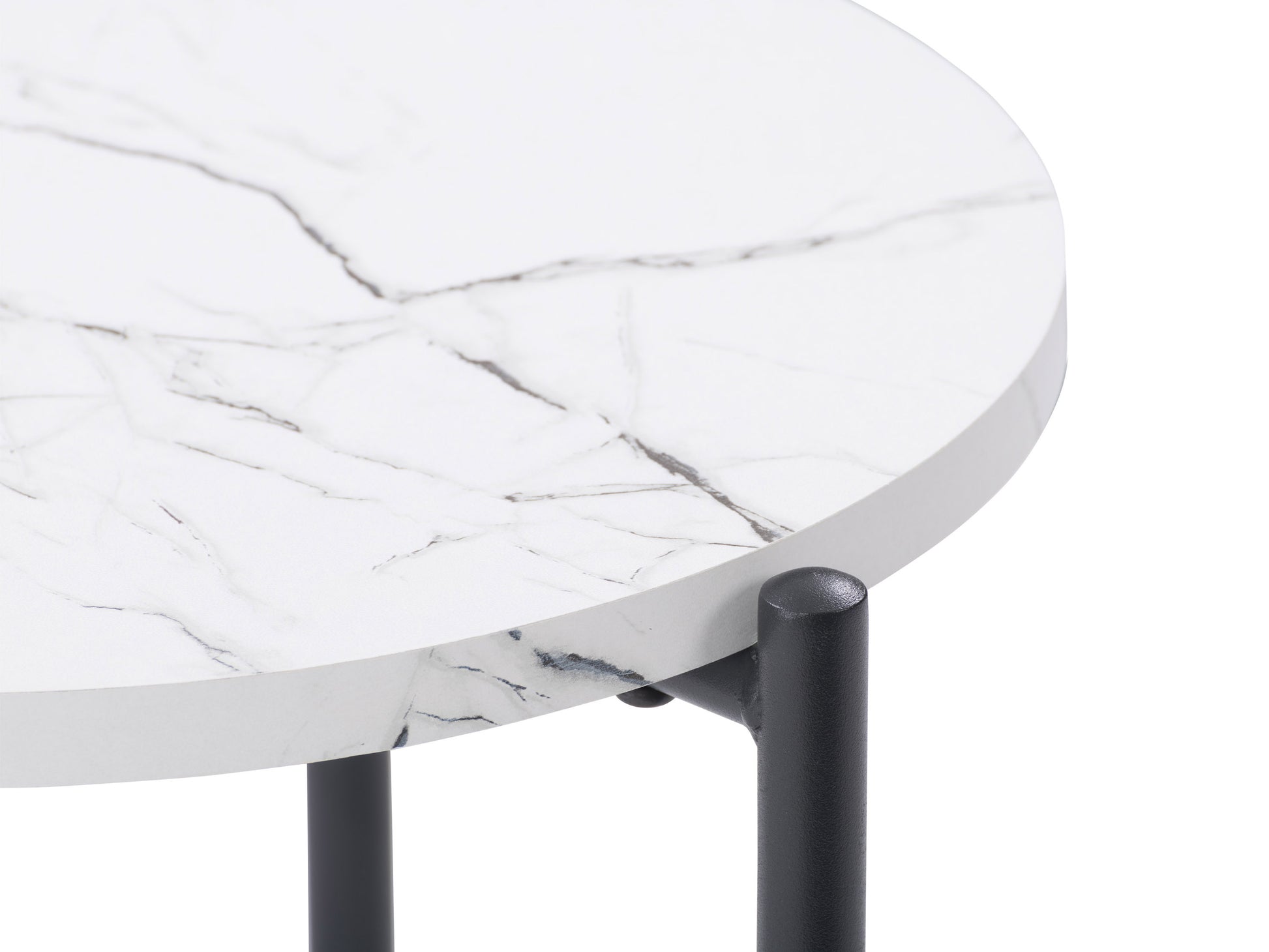 Modern side table with a round marble top, sleek gold metal frame, and geometric base design, perfect for contemporary living rooms or bedrooms.