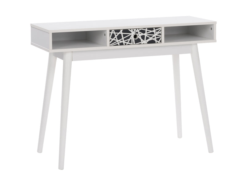 abstract pattern white Mid Century Modern Desk Acerra Collection product image by CorLiving