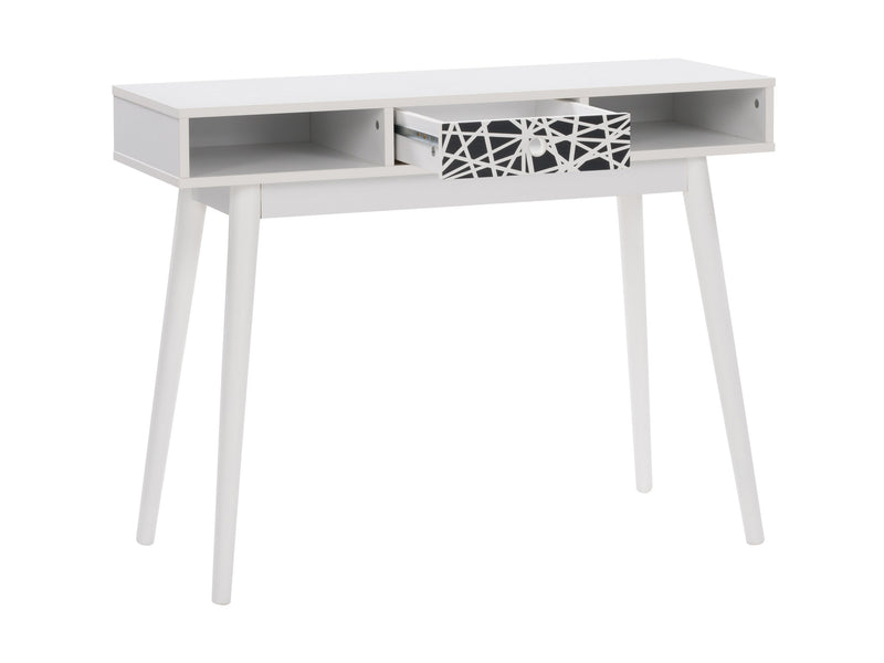 abstract pattern white Mid Century Modern Desk Acerra Collection product image by CorLiving