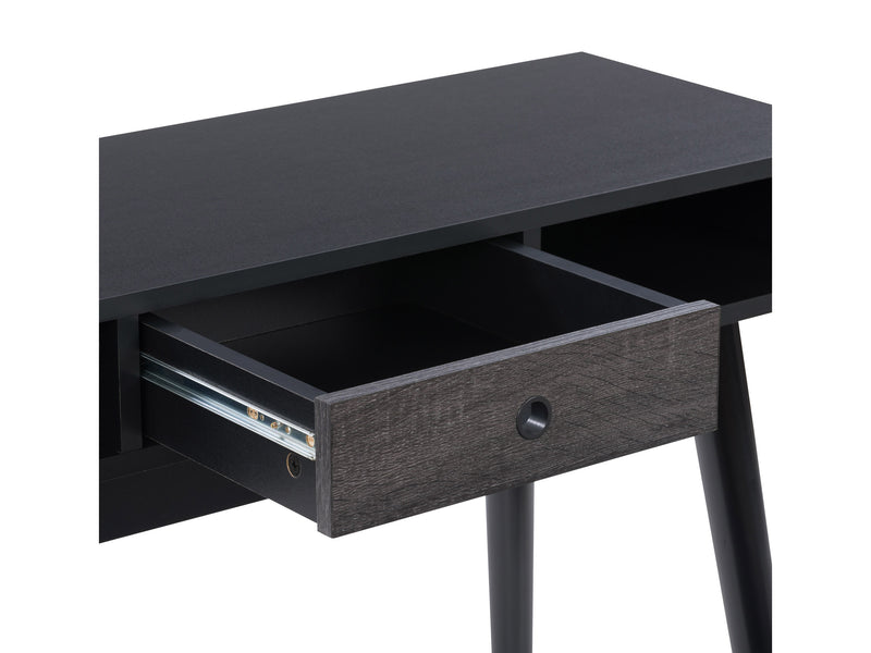 black Mid Century Desk Acerra Collection detail image by CorLiving