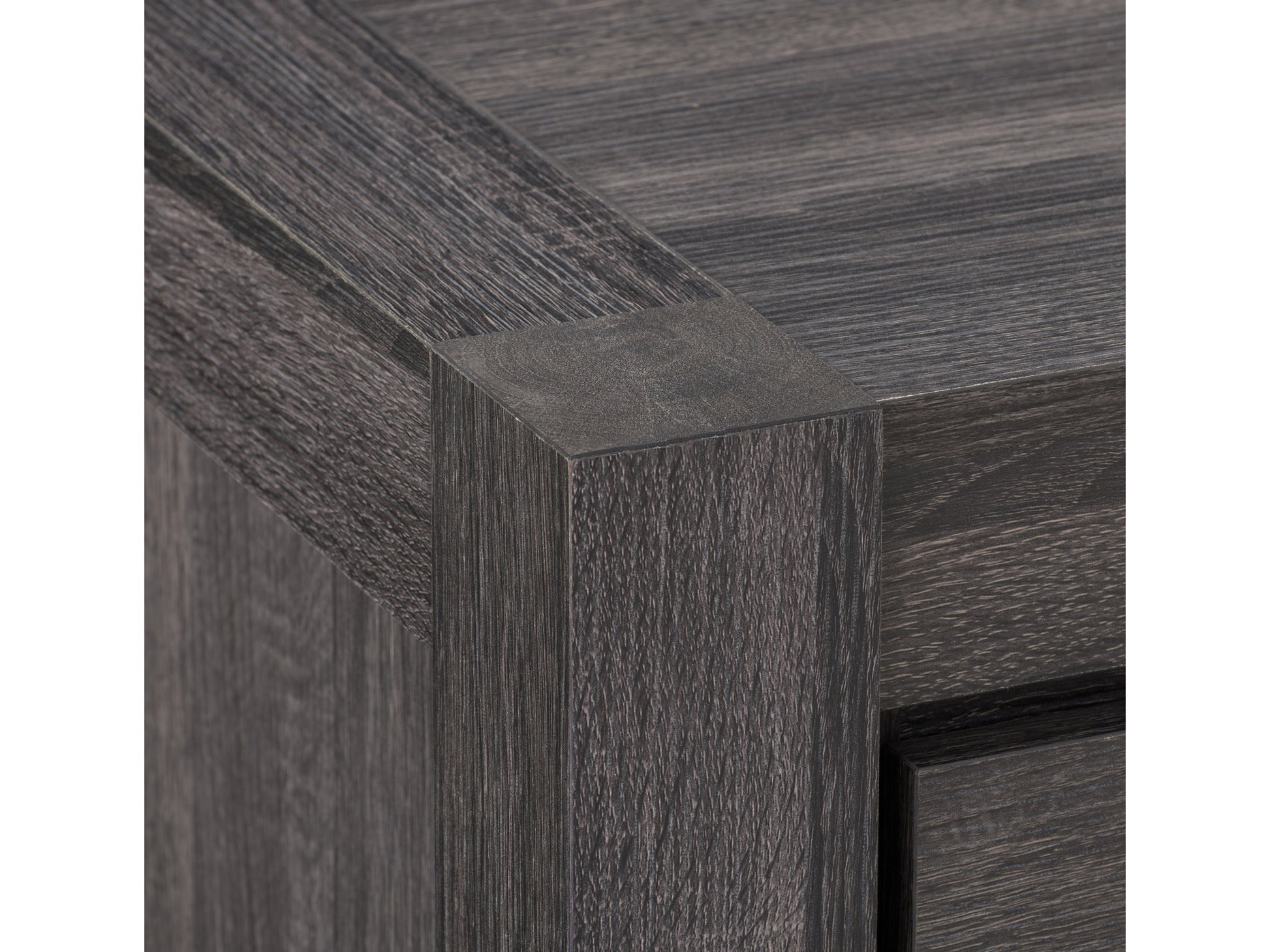 Modern TV stand with a sleek black metal frame, natural wood shelves, and a smooth finish; features open shelving for storage and a minimalist design perfect for contemporary living rooms.