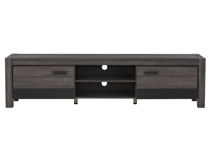 distressed carbon grey black duotone Modern TV Stand with Doors for TVs up to 95" Joliet Collection product image by CorLiving