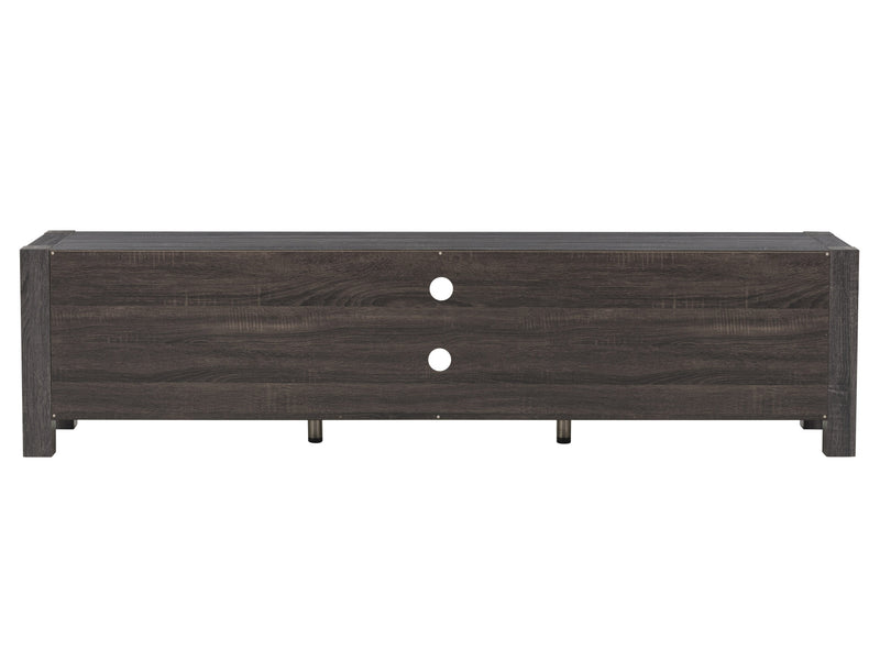 distressed carbon grey black duotone Modern TV Stand with Doors for TVs up to 95" Joliet Collection product image by CorLiving