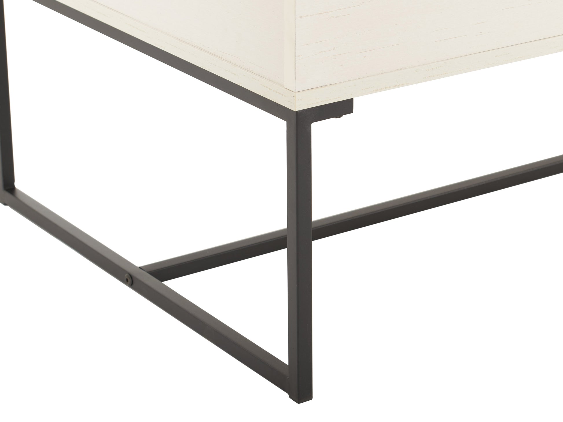 White lift top coffee table with wood grain finish, hidden storage compartment, and sleek metal legs. Ideal for modern living rooms, offering functionality and contemporary style.