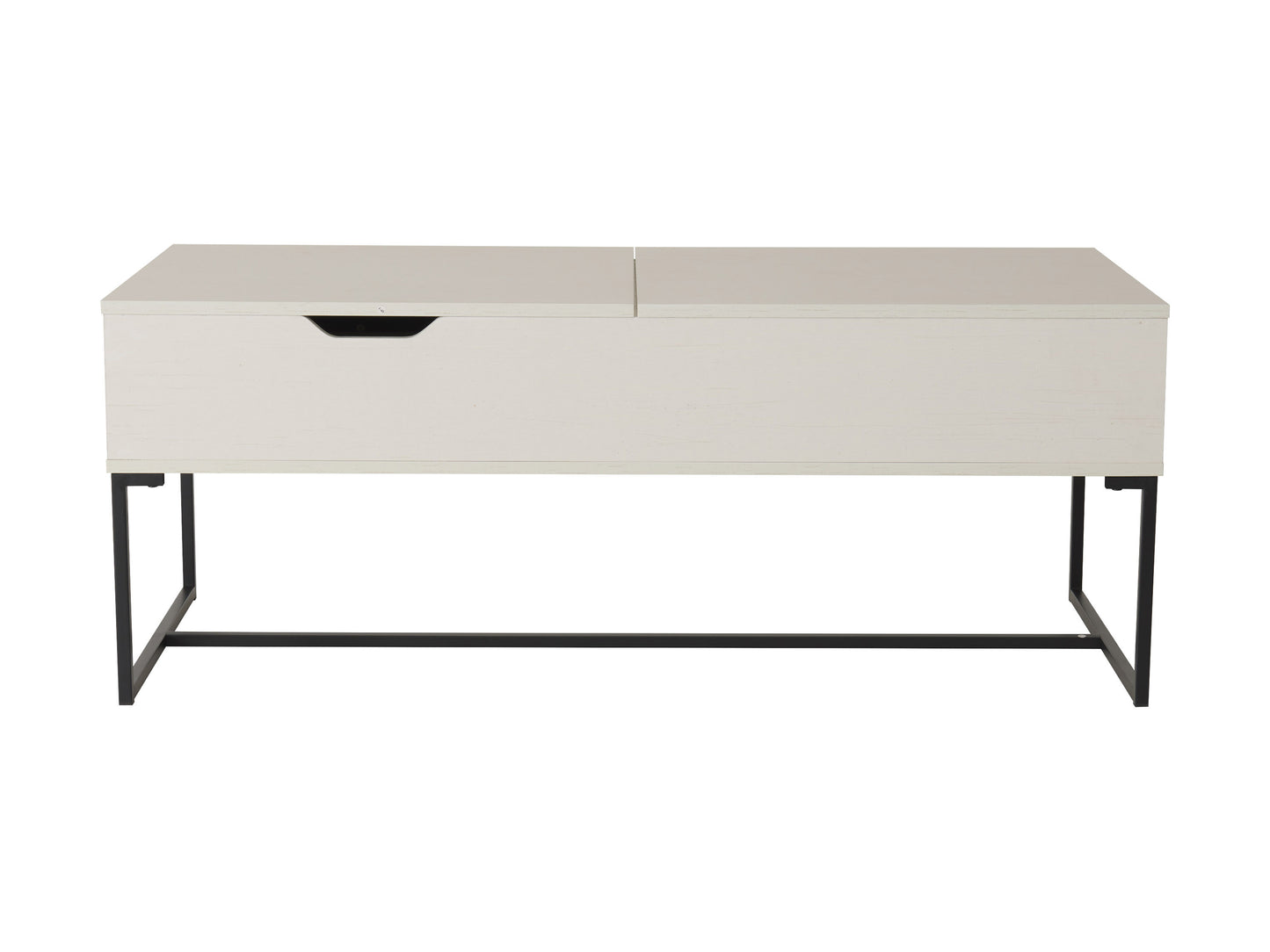 White lift top coffee table with hidden storage, featuring a sleek white finish, modern design, and sturdy wooden construction, perfect for contemporary living rooms and multifunctional use.