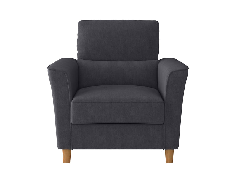 dark grey 2 Seater Loveseat and Chair Set, 2 piece Caroline collection detail image by CorLiving