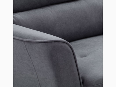 dark grey 2 Seater Loveseat and Chair Set, 2 piece Caroline collection detail image by CorLiving#color_dark-grey