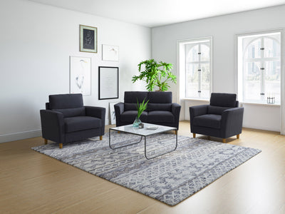dark grey 3 Piece Living Room Set Caroline collection lifestyle scene by CorLiving#color_dark-grey