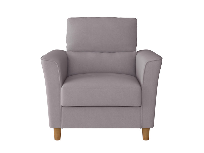 light grey 2 Seater Loveseat and Chair Set, 2 piece Caroline collection detail image by CorLiving