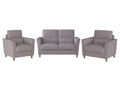 light grey 3 Piece Living Room Set Caroline collection product image by CorLiving#color_light-grey