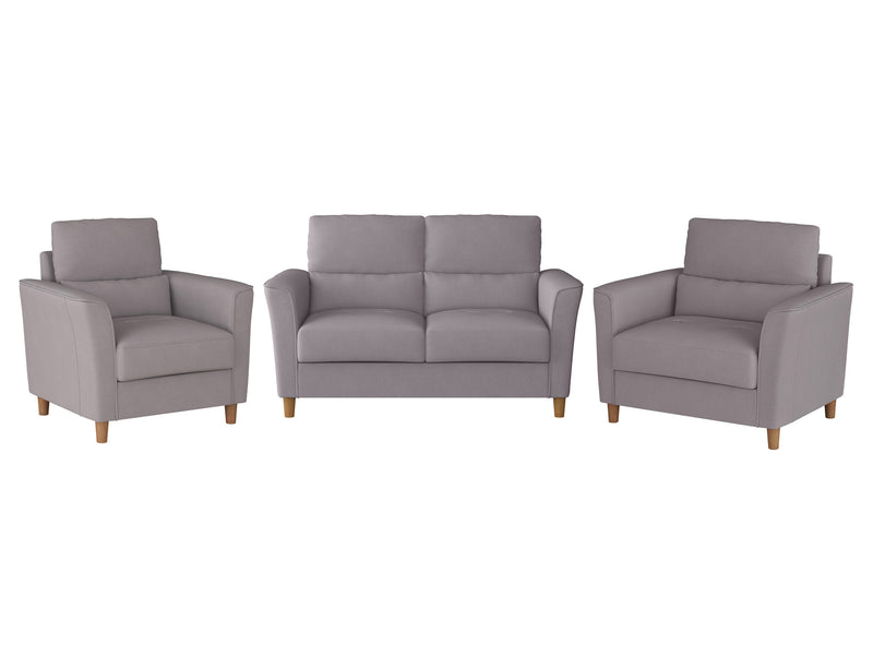 light grey 3 Piece Living Room Set Caroline collection product image by CorLiving