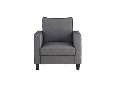 grey 2 Seater Loveseat and Chair Set, 2 piece Georgia Collection detail image by CorLiving#color_georgia-grey