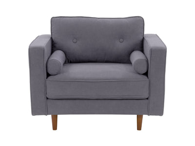 grey Accent Chair with Ottoman Mulberry collection detail image by CorLiving#color_mulberry-grey