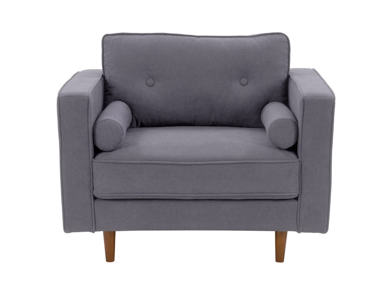 grey Accent Chair with Ottoman Mulberry collection detail image by CorLiving