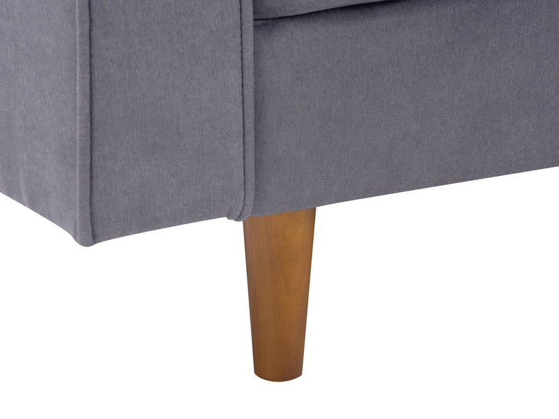 grey Accent Chair with Ottoman Mulberry collection detail image by CorLiving