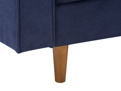 navy blue Mid-Century Modern Accent Chair Mulberry Collection detail image by CorLiving#color_mulberry-navy-blue