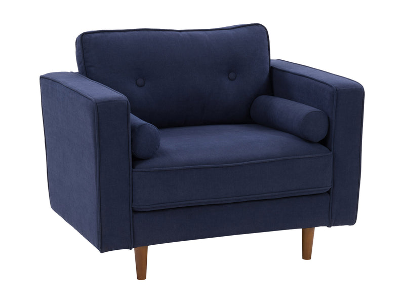 navy blue Mid-Century Modern Accent Chair Mulberry Collection product image by CorLiving