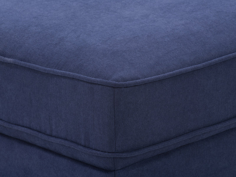 navy blue Mid-Century Modern Ottoman Mulberry Collection detail image by CorLiving