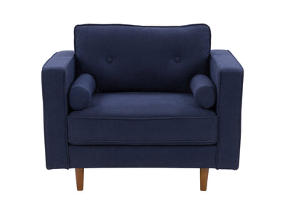 navy blue Accent Chair with Ottoman Mulberry collection detail image by CorLiving#color_mulberry-navy-blue