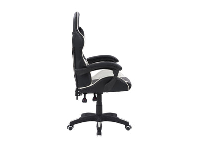 black and white Reclining Gaming Chair Ravagers Collection product image by CorLiving#color_black-and-white