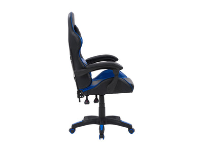 black and blue Reclining Gaming Chair Ravagers Collection product image by CorLiving#color_black-and-blue