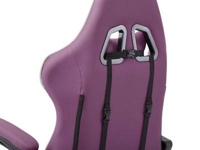 purple and white Reclining Gaming Chair Ravagers Collection detail image by CorLiving#color_purple-and-white