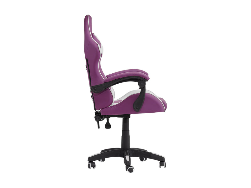 purple and white Reclining Gaming Chair Ravagers Collection product image by CorLiving