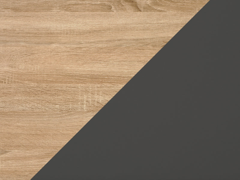 light wood and grey Rectangle Coffee Table with Storage Cole Collection detail image by CorLiving