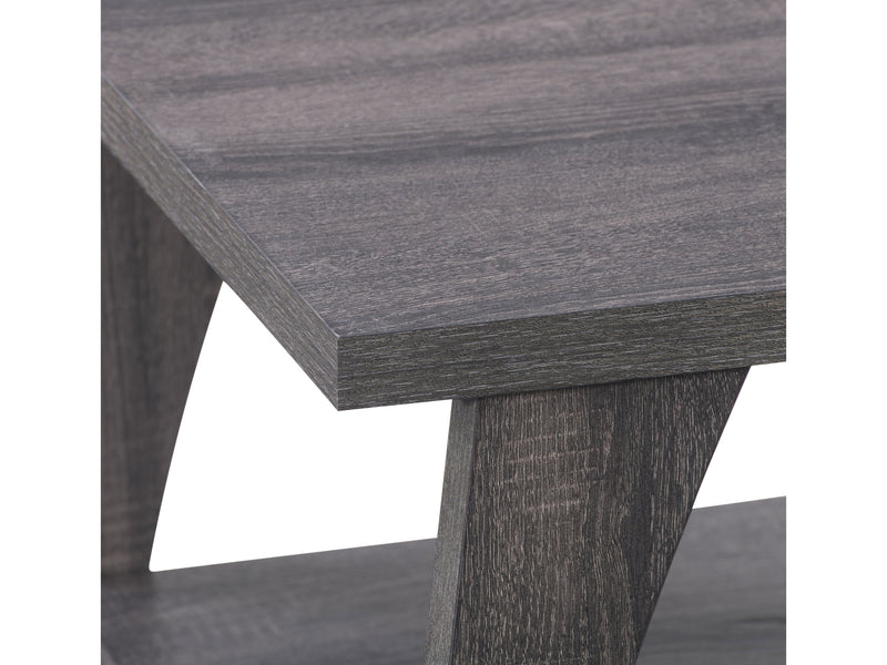 dark grey Two Tier Coffee Table Hollywood Collection detail image by CorLiving