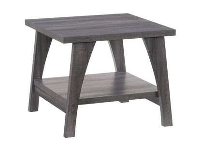 Modern square side table with a sleek white marble top, black metal frame, and minimalist design, perfect for contemporary living rooms or bedrooms.