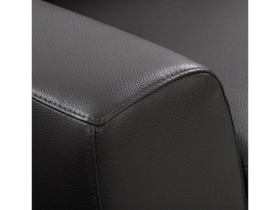 black Faux Leather Accent Chair London Collection detail image by CorLiving#color_london-black